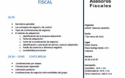 Combinaciones de Negocios. Tratamiento Contable y Fiscal.